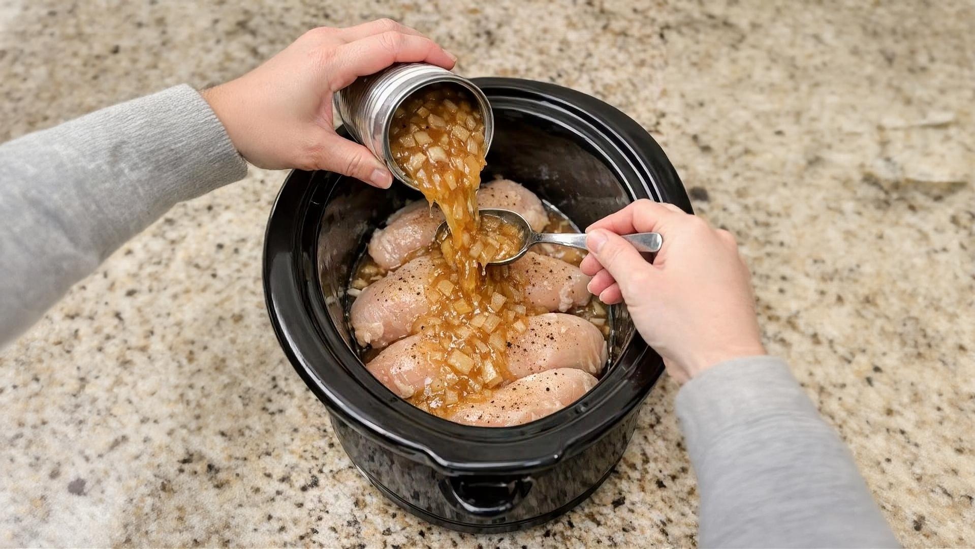 Thumbnail for Slow Cooker 4-Ingredient Amish Onion Chicken