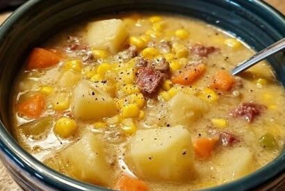 Thumbnail for Amish-Style Snow Day Soup – A Cozy, Creamy Corn Chowder for Cold Days