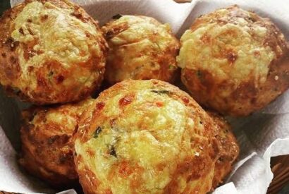 Thumbnail for Fluffy Cheddar Cheese Muffins – Soft, Cheesy, and Perfect for Any Meal