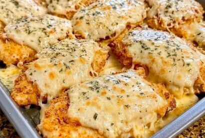 Thumbnail for Crispy Parmesan Crusted Chicken with Melted Mozzarella – Easy Cheesy Dinner Recipe