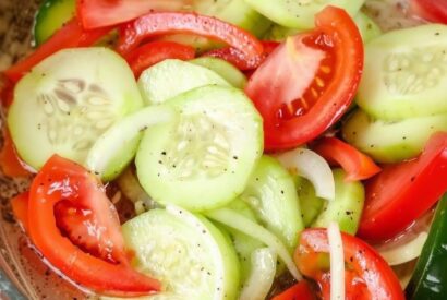 Thumbnail for Marinated Cucumber, Onion, and Tomato Salad