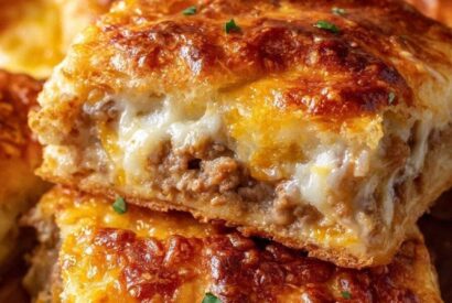 Thumbnail for Cheesy Ground Beef Crescent Squares