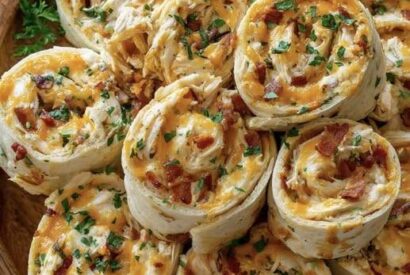 Thumbnail for Cheesy Chicken Pinwheels – Easy, Creamy & Golden-Baked